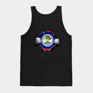 Belize Flag. Proud Belizean Tank Top